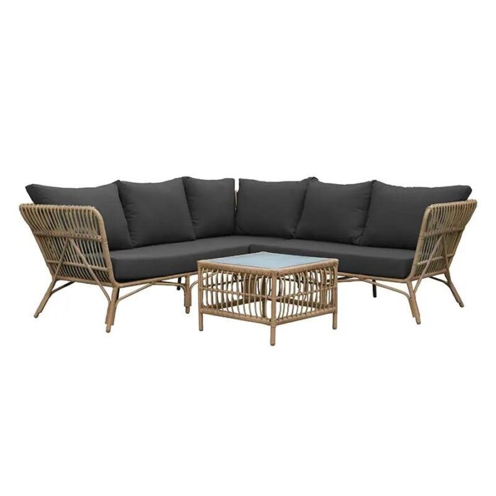 Own Nantes Bamboo Loungeset L220/220 x B78 x H85 – bruin