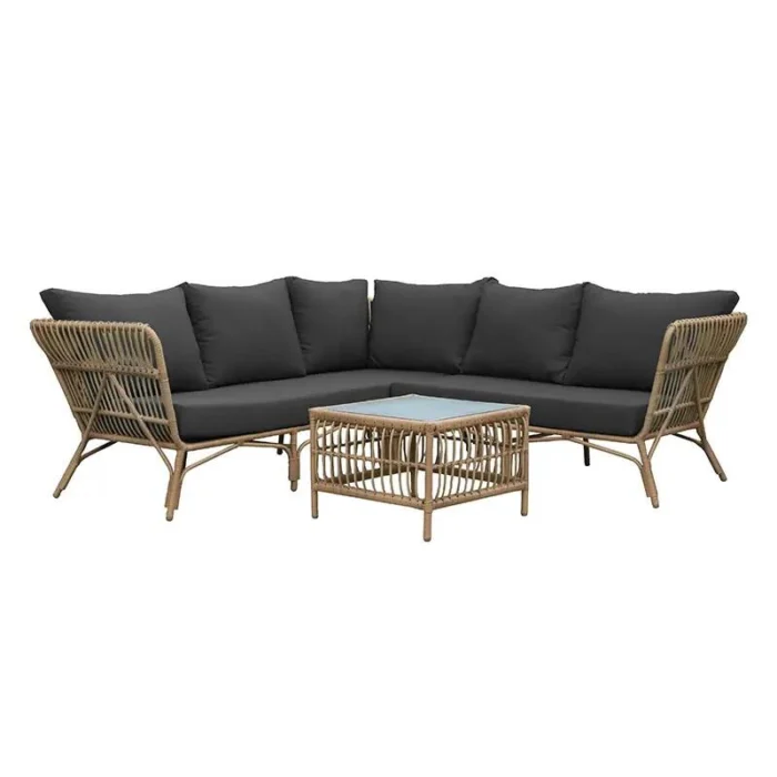 Own Nantes Bamboo Loungeset L220/220 x B78 x H85 - bruin