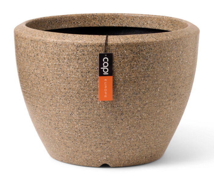 Capi europe Pot bol Arc Granite 114 x 90 warm taupe bloempot – grijs;paars;wit