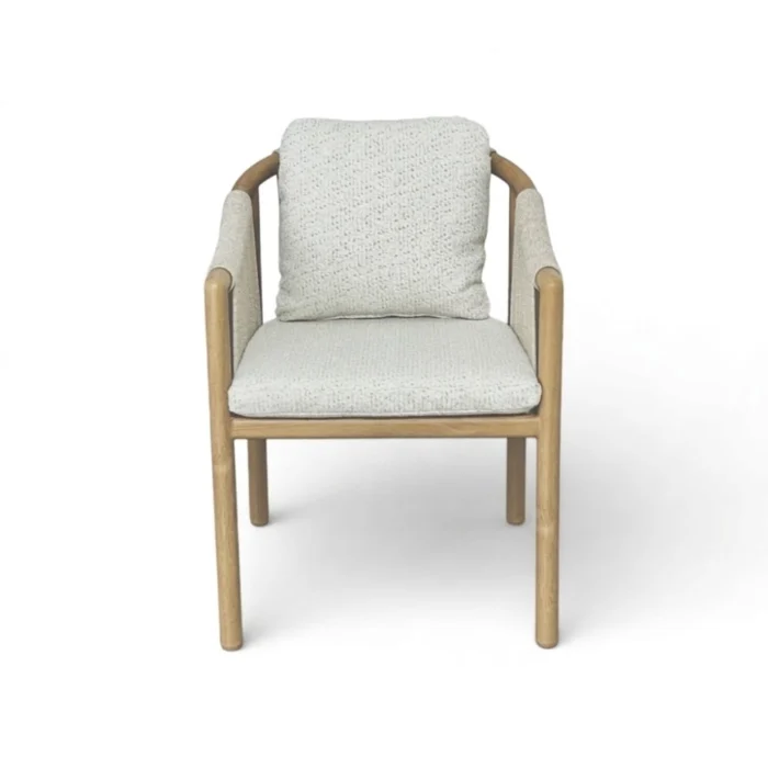 BUITEN living Sora dining tuinstoel | touw + aluminium | beige