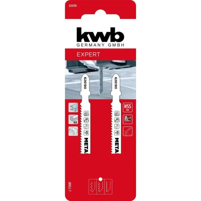 Kwb Dec.zaagbladen mid. metaal 2st