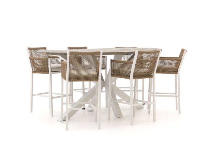 Manifesto Furniture Manifesto Rivola/ROUGH-Y Ellips 240cm barset 7-delig Laagste prijsgarantie! – Taupe