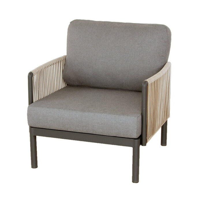 Oosterik home Sidney lounge stoel midnight grey – grijs