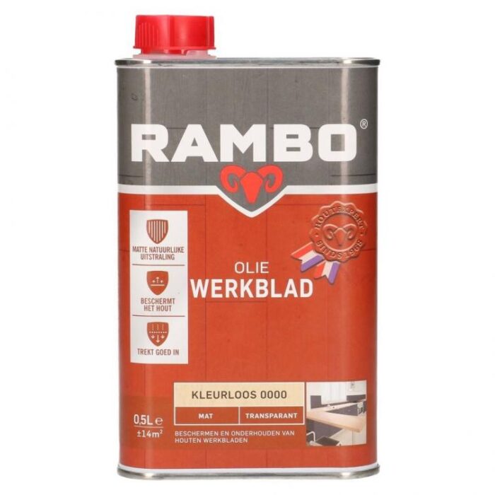 Rambo Olie werkblad transparant mat 0,5l
