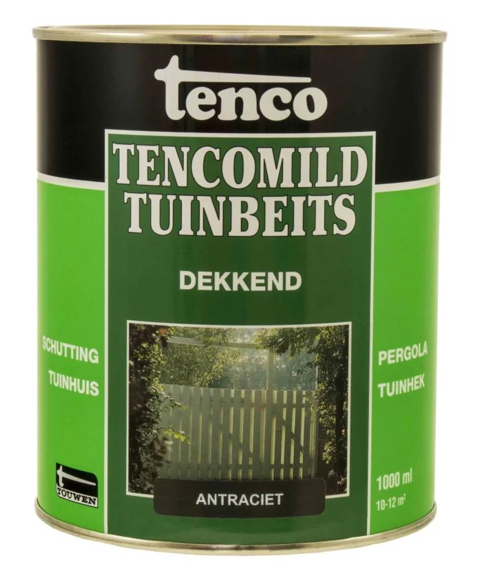 Tenco Dekkend antraciet 1l tencomild verf/beits - zwart