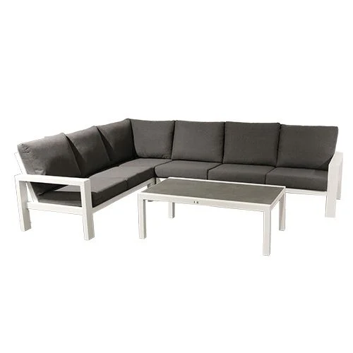 Buitengewoon de boet Benton loungeset wit 290 x 226 x 86 x 90 Buitengewoon Boet