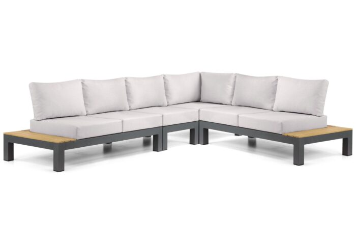 Lifestyle Garden Furniture Vittoria hoek loungeset 4-delig – Grijs-antraciet