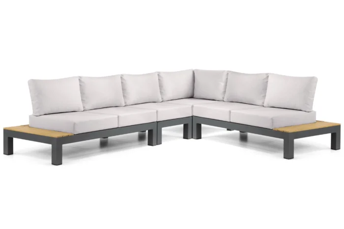 Lifestyle Garden Furniture Vittoria hoek loungeset 4-delig - Grijs-antraciet