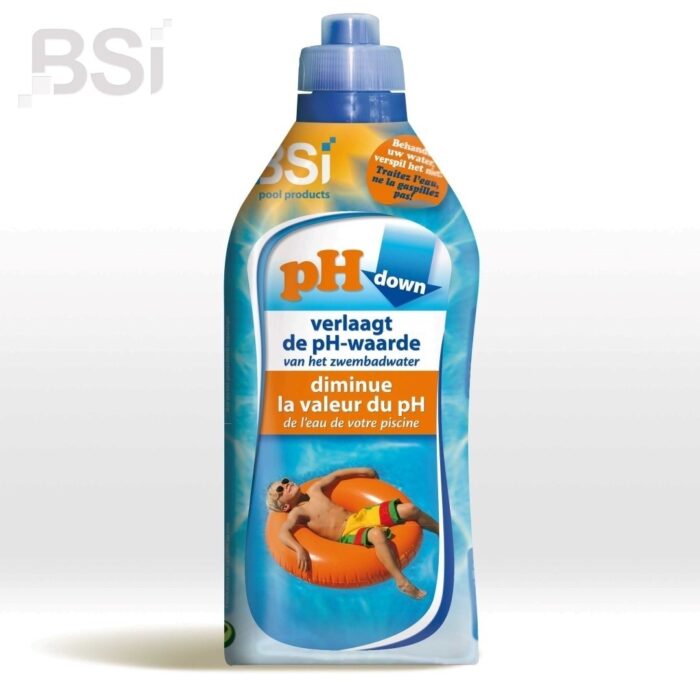 Bsi Ph down liquid 1 liter Zwembadonderhoud