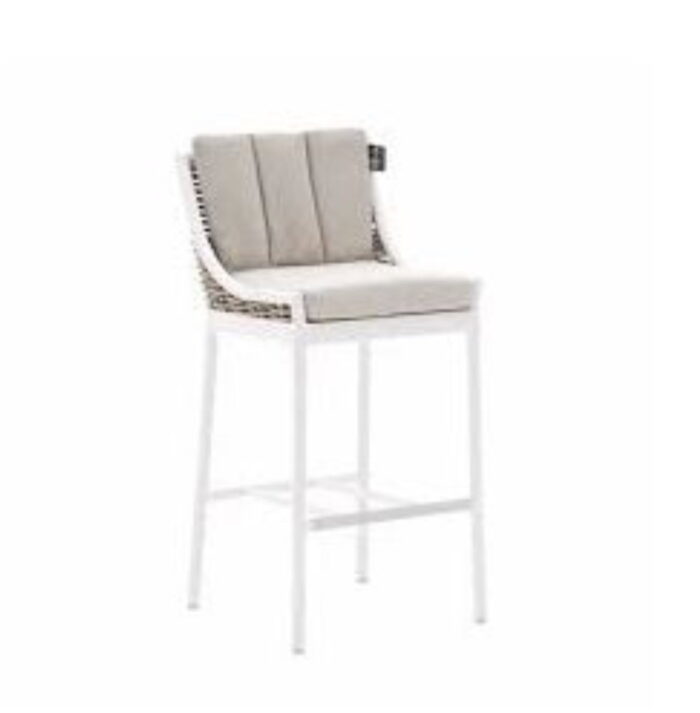 Applebee Milou Barstoel Wit – bruin;wit