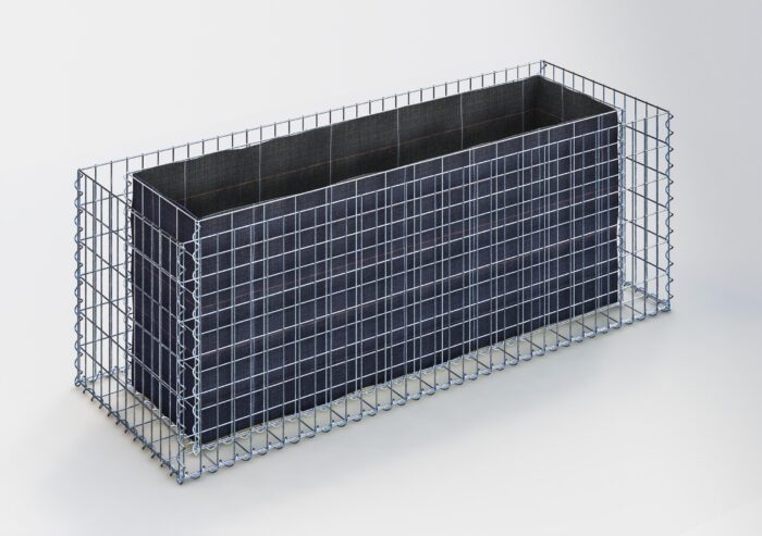 Gabiona Deutschland Rechthoekig verhoogd bed 170 cm x 60 cm x 60 cm (L x H x D), maaswijdte 5 x 10 cm, wanddikte 10 cm