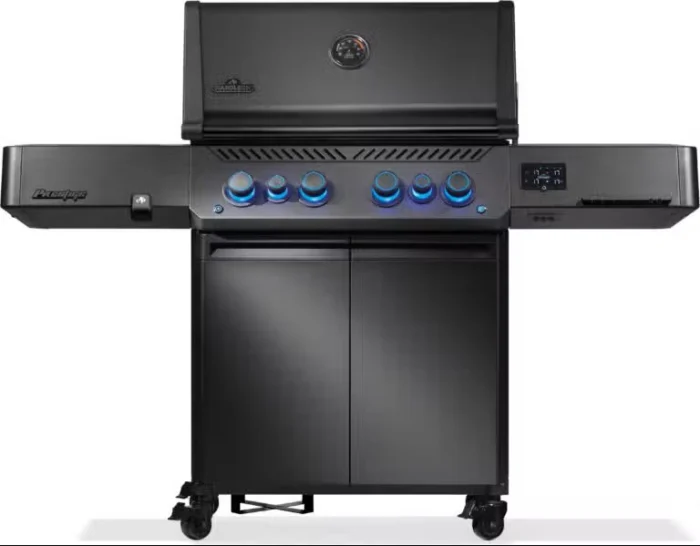 Napoleon grills Phantom Prestige 500 Connected gegoten RVS roosters mat zwart barbecue