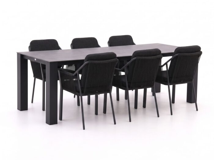 Tierra Outdoor Liv/Lagundo 230cm dining tuinset 7-delig stapelbaar Laagste prijsgarantie!