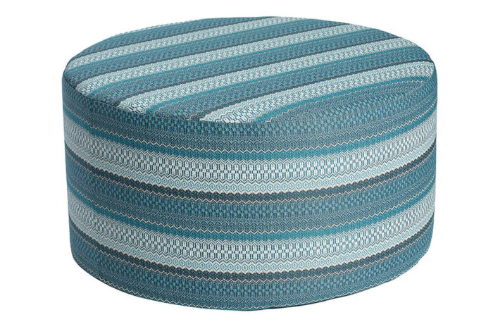 Borek | Desio Poef AW Ø80 x 42 cm | Azzurro