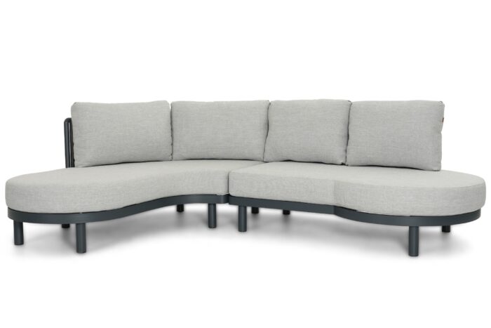 Santika Furniture Nanda organisch loungeset 2-delig – Grijs-antraciet