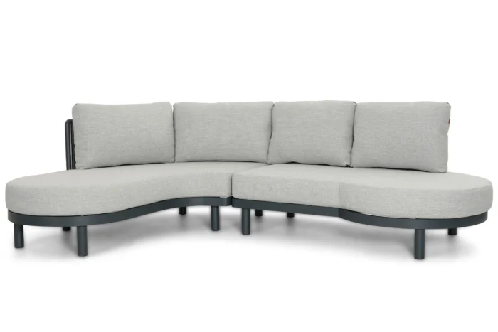 Santika Furniture Nanda organisch loungeset 2-delig - Grijs-antraciet