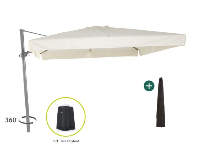 Shadowline Miami zweefparasol 300x300cm Laagste prijsgarantie! – Wit