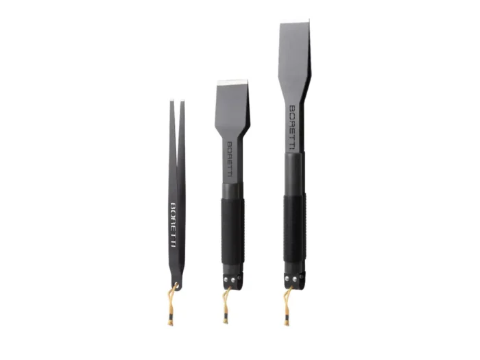 Boretti barbecue grill gereedsschapsset 3-delig (tang compact, tang, pincet) - Grijs