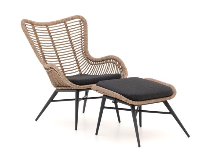 Kees Smit Collectie Intenso Rovello lounge tuinstoel met voetenbank Laagste prijsgarantie! – Grijs