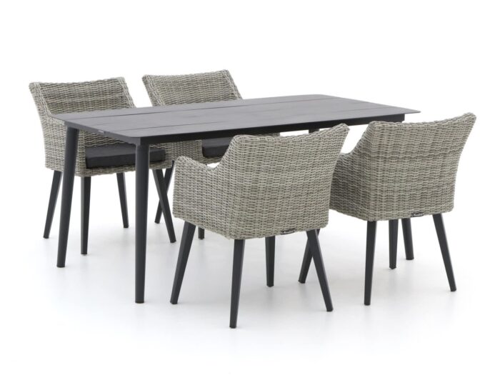 Manifesto Furniture Manifesto Matese/Sora 160cm dining tuinset 5-delig Laagste prijsgarantie! – Grijs