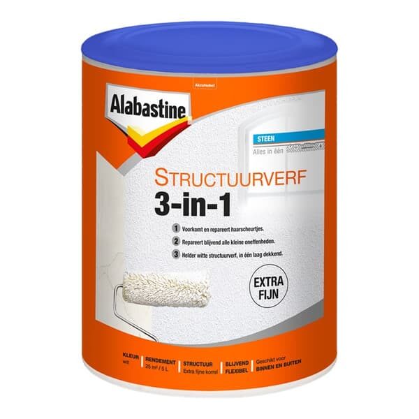 Alabastine Structuurverf 3In1 Extra Fijn 5L