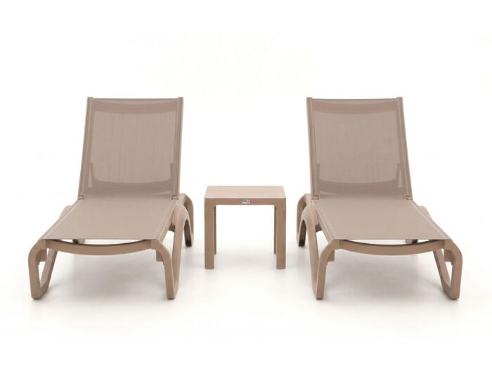 Forza Furniture Forza Russi ligbed set 3-delig stapelbaar verstelbaar Laagste prijsgarantie! – Taupe