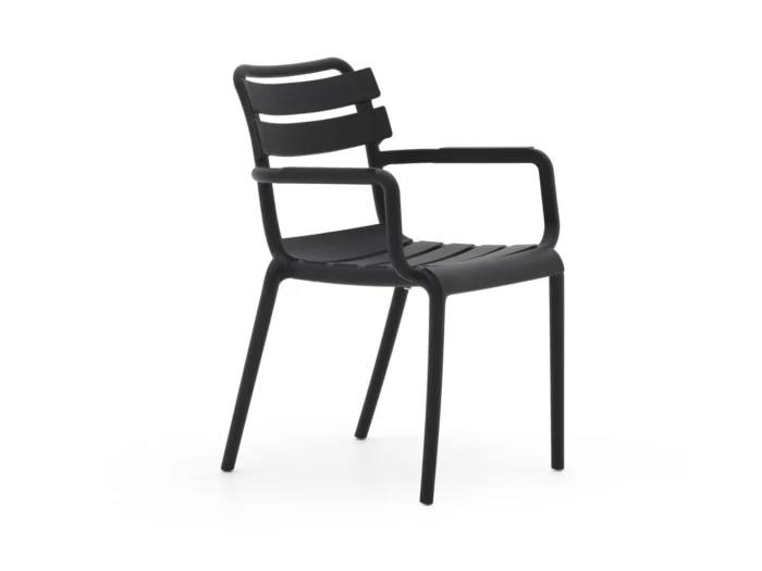 Forza Furniture Vico dining tuinstoel stapelbaar - Zwart