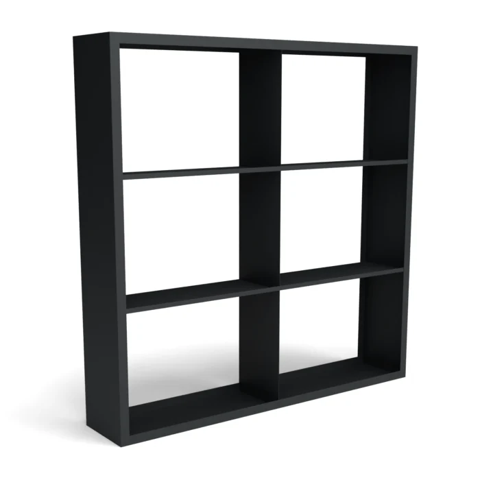 Geroba Beltza zwarte houtopslag onderverdeling 6 vakken 2000x385x2000 mm - zwart