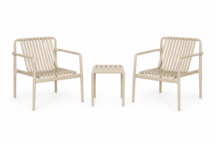 Domani Furniture Alba bistroset 3-delig – Zand/Beige