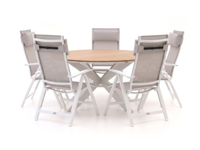Bellagio tuinmeubelen Bellagio Avenza/Fidenza ø149cm dining tuinset 6-delig verstelbaar Laagste prijsgarantie!