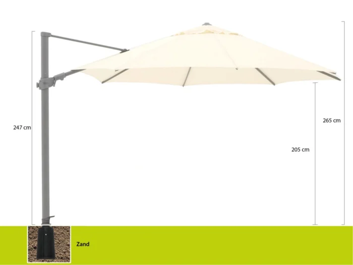 Shadowline Austin zweefparasol ø 350cm - Wit