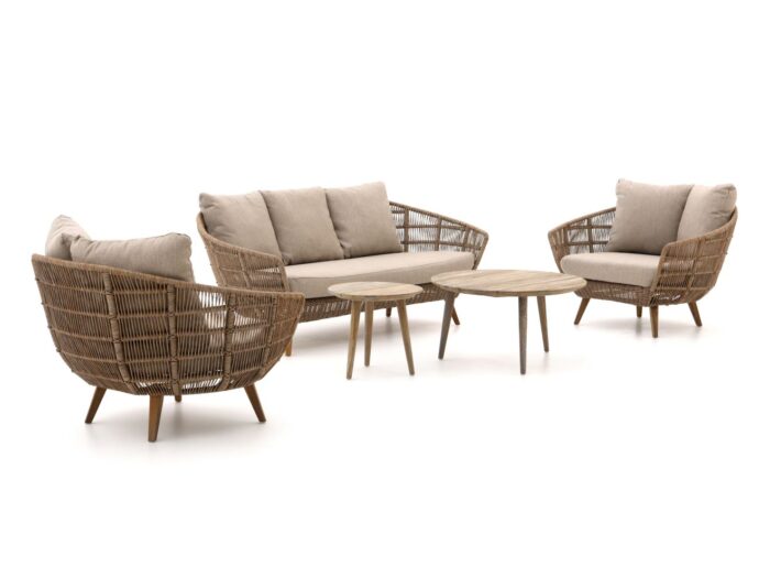 Intenso Furniture Intenso Stila/ROUGH-K stoel-bank loungeset 5-delig Laagste prijsgarantie! – Taupe