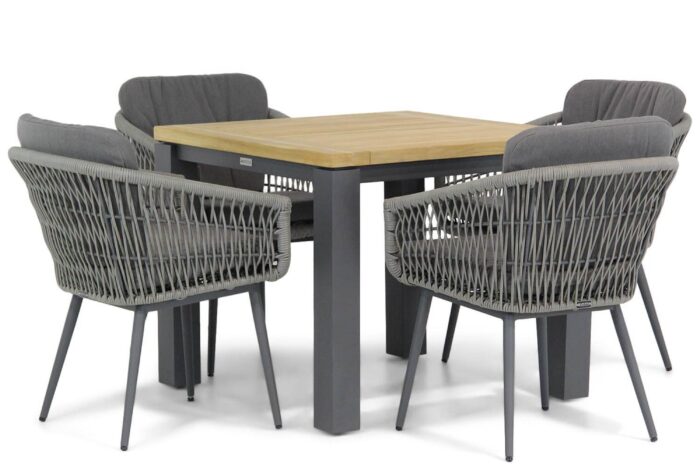 Lifestyle Garden Furniture Western/Veneto 90 cm dining tuinset 5-delig – Grijs-antraciet