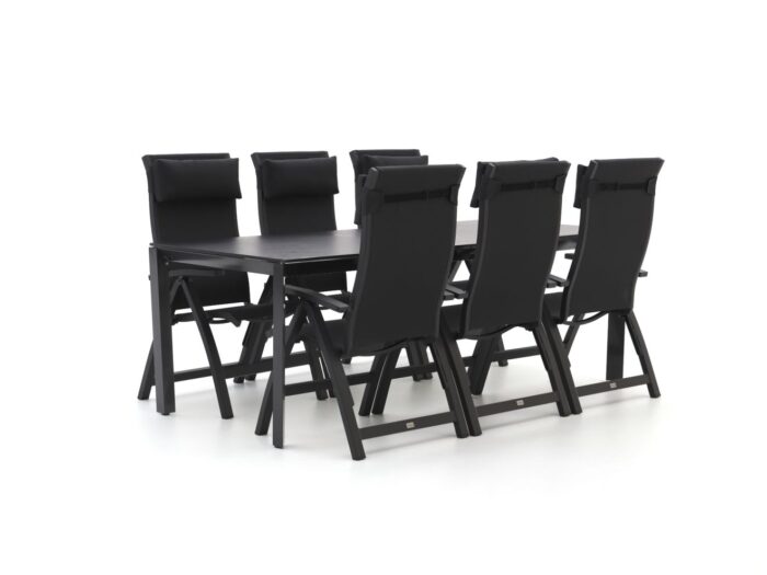 Bellagio tuinmeubelen Fermo/Sestino 220cm dining tuinset 7-delig verstelbaar – Grijs
