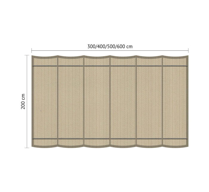 Shadow comfort Harmonicadoek B 2,00 x L 5,00 m Neutral Sand – beige