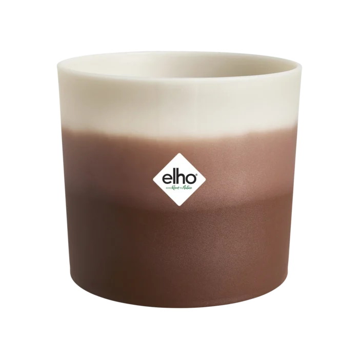 Elho Colour gradient rond 14 cm cederbruin bloempot - bruin