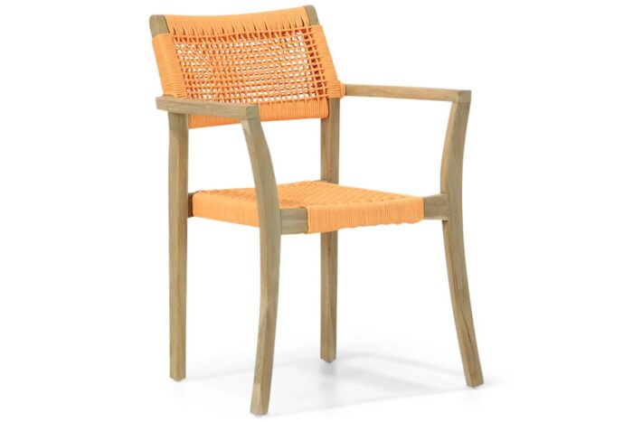 Lifestyle Garden Furniture Dallas dining tuinstoel rope stapelbaar – Oranje