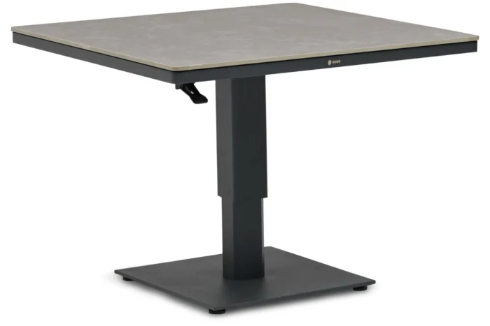 Coco Tivano in hoogte verstelbare tuintafel 90 x 90 cm - Grijs-antraciet