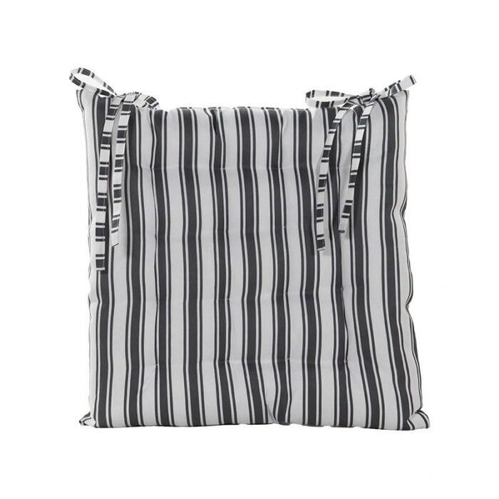 Annas collection Stoelkussen 38×38 cm Antraciet Streep Anna’s Collection – grijs