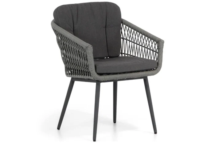 Lifestyle Western dining tuinstoel antraciet - Grijs-antraciet