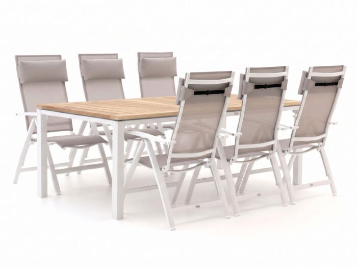 Bellagio tuinmeubelen Avenza/Linosa 240cm dining tuinset 7-delig verstelbaar
