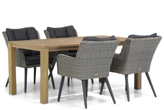 Garden Collections Boston/Bristol 180 cm dining tuinset 5-delig – Grijs-antraciet