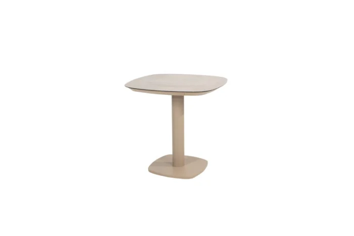 4so Taste Manolo dining tafel keramiek print latte 75 x 75 cm - bruin