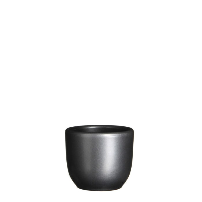 Mica decorations Bloempot Pot rond tusca 6.5 x 7.5 cm antraciet Mica – zwart
