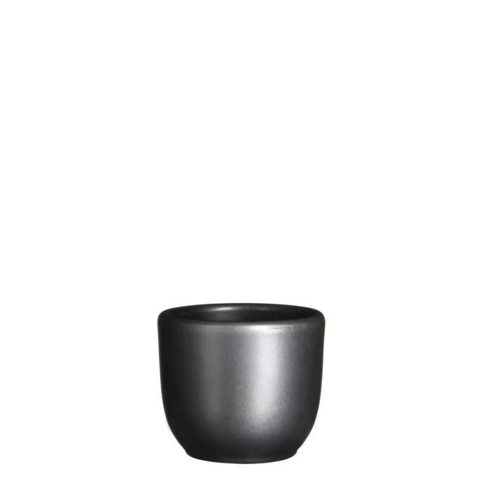 Mica decorations Bloempot Pot rond tusca 6.5 x 7.5 cm antraciet Mica - zwart