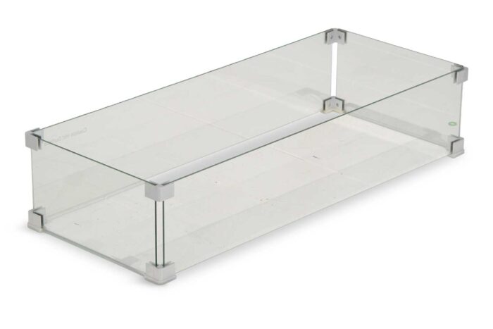 Garden Collections glasset voor inbouwbrander rechthoek – Transparant