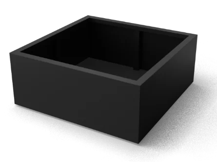 Geroba Artus rechthoekige Aluminium plantenbakken 1200 x 1200 x 800 mm - zwart