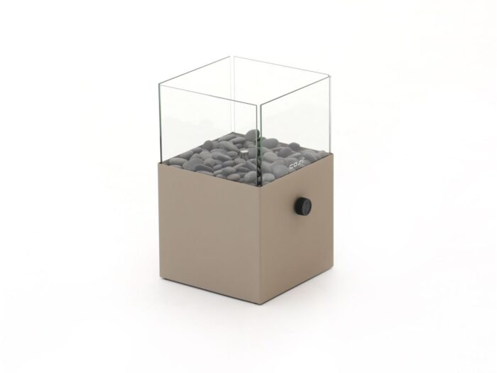 Cosiscoop Square gaslantaarn 20x20cm (h:30cm) Laagste prijsgarantie! – Taupe