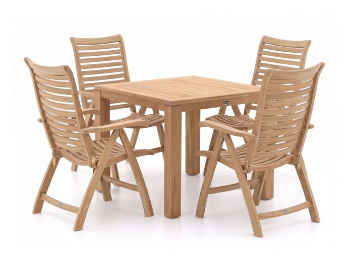Sunyard Furniture Sunyard Corby/Buxton 90cm dining tuinset 5-delig verstelbaar Laagste prijsgarantie!