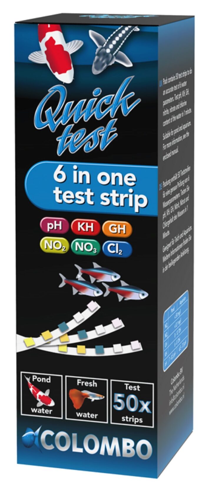 Colombo Quicktest 6Way 50 Strips Pond vijver